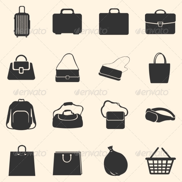 GraphicRiver Set of Bags Icons 7926357 GraphicRiver Set of Bags Icons 7926357