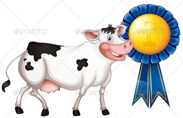 GraphicRiver Cow Wins First Prize 7927559 GraphicRiver Cow Wins First Prize 7927559