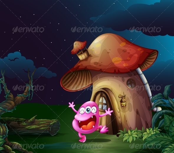 GraphicRiver Monster by a Mushroom House 7927589 GraphicRiver Monster by a Mushroom House 7927589
