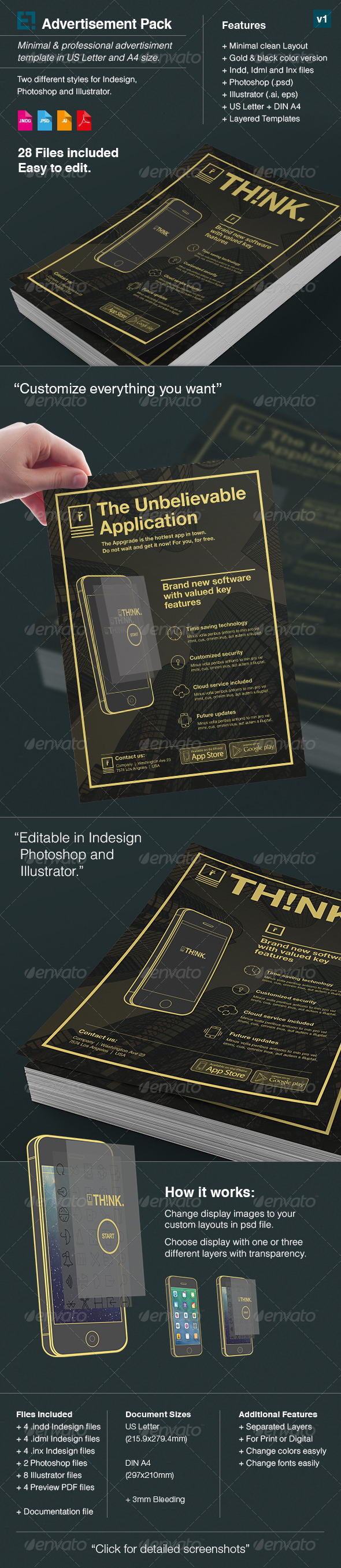 GraphicRiver App Advertisement Pack with Mockup 7909975 GraphicRiver App Advertisement Pack with Mockup 7909975