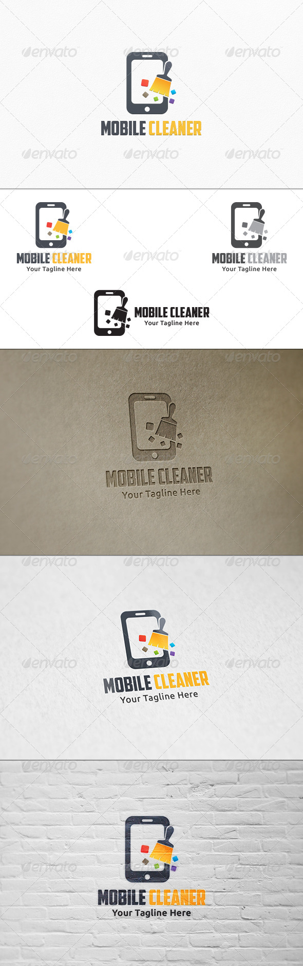 GraphicRiver Mobile Cleaner Logo Templates 7928645 GraphicRiver Mobile Cleaner Logo Templates 7928645
