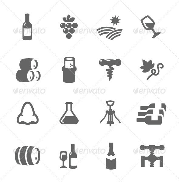 GraphicRiver Simple Icon set Related to Wine Production 7928894 GraphicRiver Simple Icon set Related to Wine Production 7928894