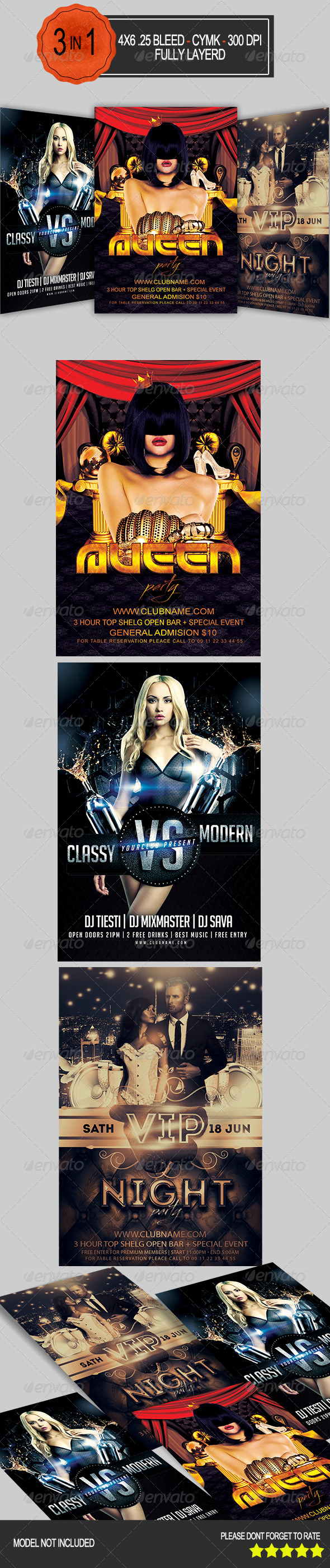 GraphicRiver 2 in 1 Party Flyer Pack 7911218 GraphicRiver 2 in 1 Party Flyer Pack 7911218