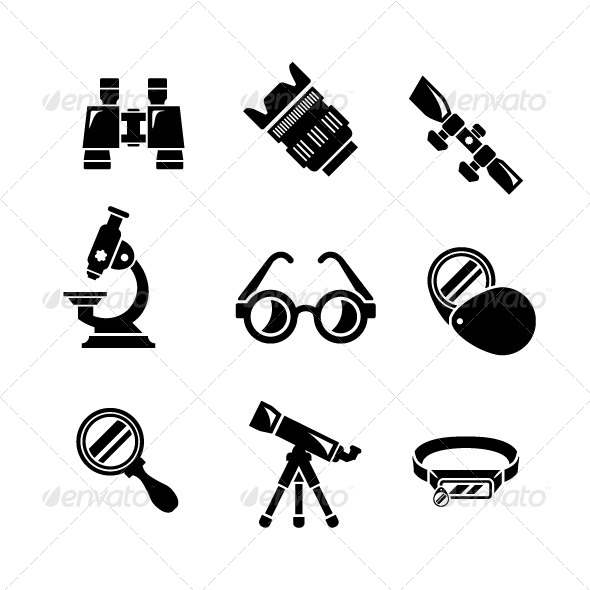 GraphicRiver Set Icons of Optics Equipment 7931924 GraphicRiver Set Icons of Optics Equipment 7931924