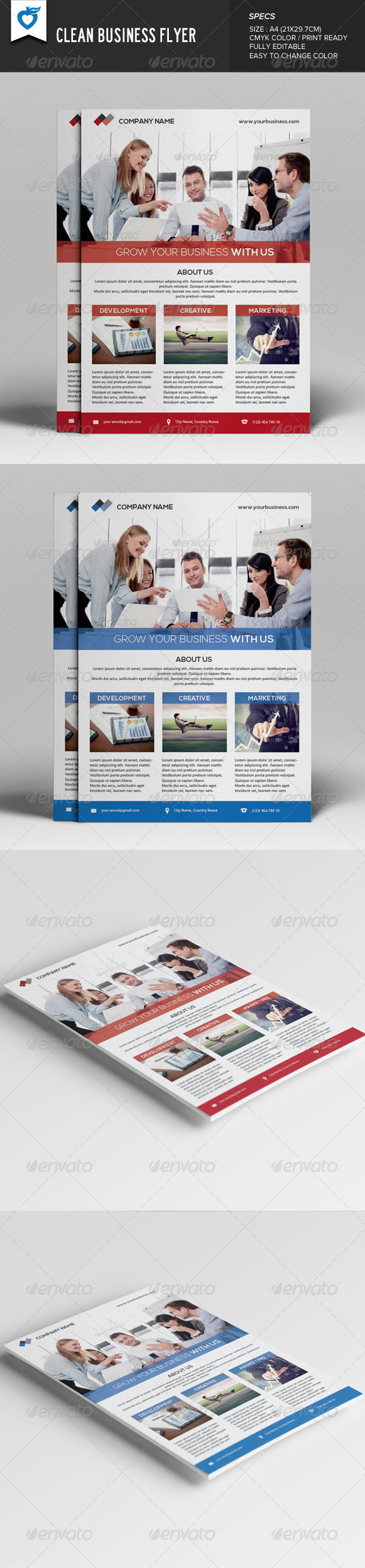 GraphicRiver Clean Business Flyer 7934212 GraphicRiver Clean Business Flyer 7934212