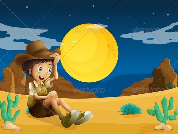 GraphicRiver Young Explorer at the Dessert 7936447 GraphicRiver Young Explorer at the Dessert 7936447