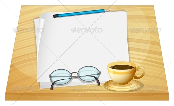 GraphicRiver Table with Blank Pieces of Papers 7936910 GraphicRiver Table with Blank Pieces of Papers 7936910