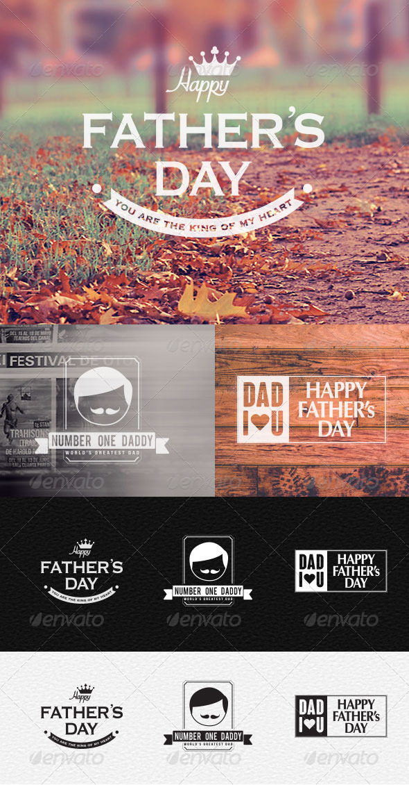 GraphicRiver Father s Day Badges & Stickers 7907789 GraphicRiver Father s Day Badges & Stickers 7907789