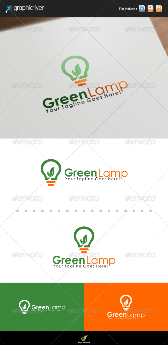 GraphicRiver Green Lamp Logo Template 7937446 GraphicRiver Green Lamp Logo Template 7937446