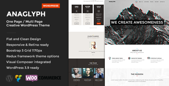 ThemeForest ANAGLYPH One page Multi Page WordPress Theme 7874320 ThemeForest ANAGLYPH One page Multi Page WordPress Theme 7874320