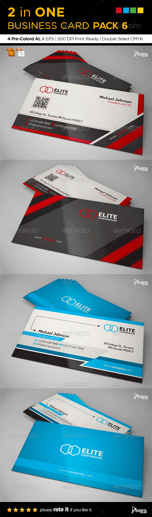 GraphicRiver Edit 2 in One Business Card Pack 6 7939693 GraphicRiver Edit 2 in One Business Card Pack 6 7939693