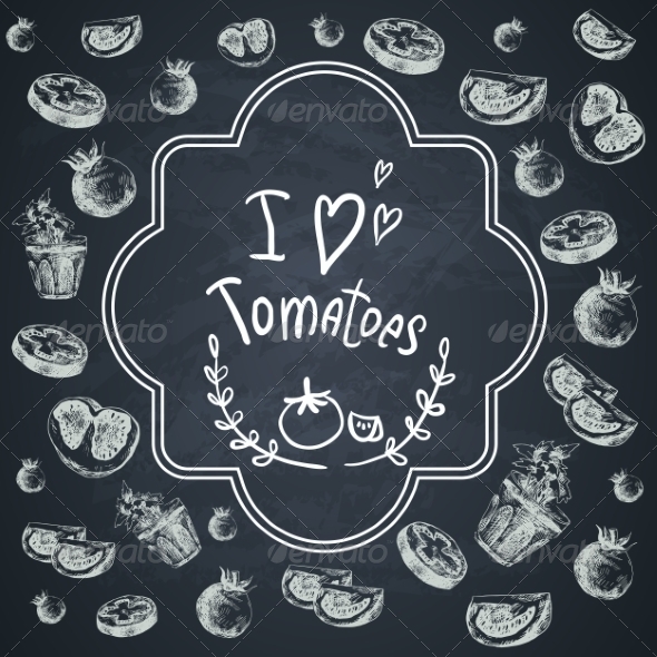 GraphicRiver Hand Drawn Sketch of Tomatoes 7940375 GraphicRiver Hand Drawn Sketch of Tomatoes 7940375