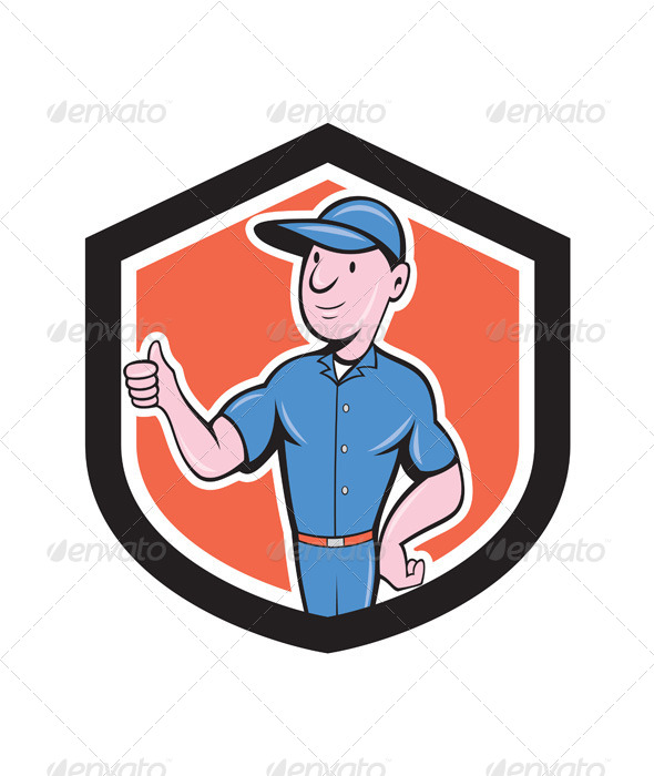 GraphicRiver Handyman Repairman Thumbs Up Cartoon 7941745 GraphicRiver Handyman Repairman Thumbs Up Cartoon 7941745