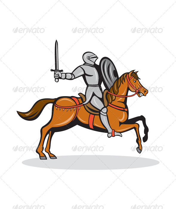 GraphicRiver Knight Riding Horse Cartoon 7941748 GraphicRiver Knight Riding Horse Cartoon 7941748