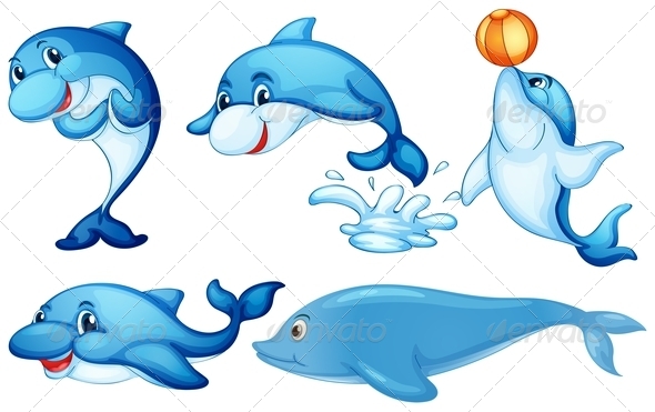 Cartoon Dolphins » Tinkytyler.org - Stock Photos & Graphics