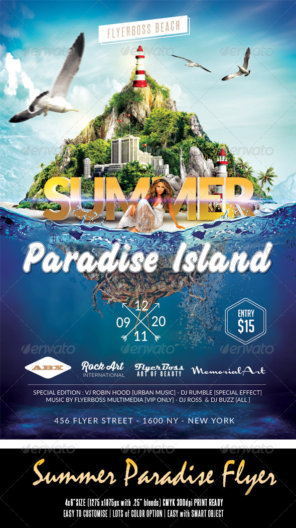 GraphicRiver Summer Paradise Flyer 7952028 GraphicRiver Summer Paradise Flyer 7952028