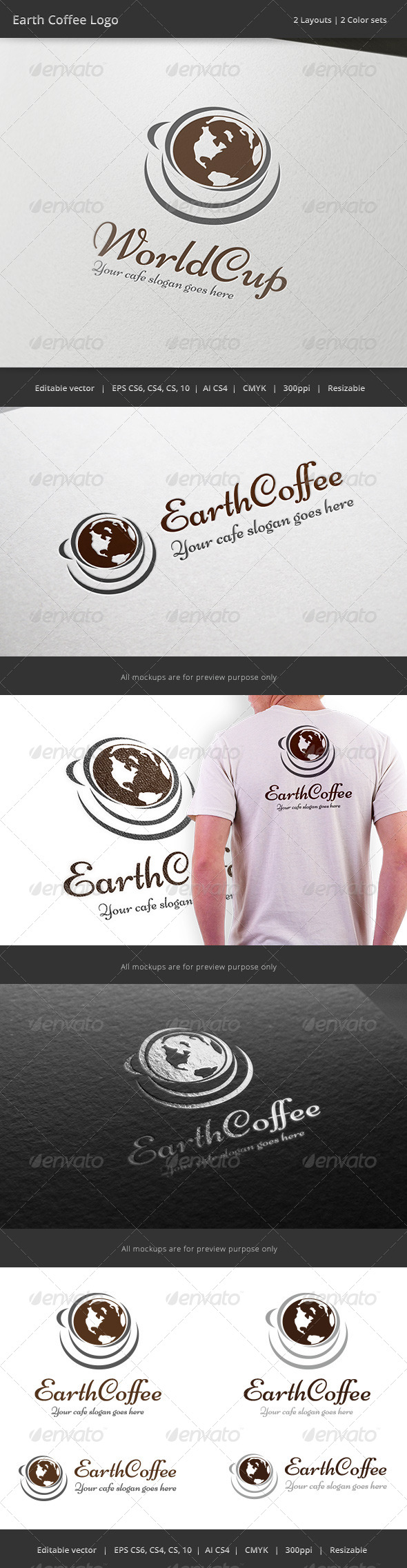 GraphicRiver World Coffee Cup Logo 7954185 GraphicRiver World Coffee Cup Logo 7954185