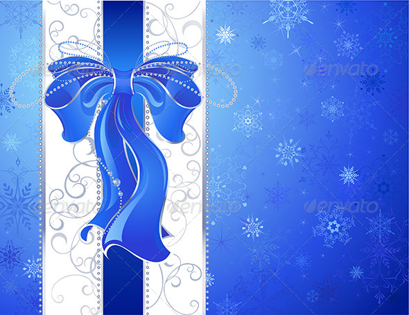 GraphicRiver Blue Bow on a Blue Background 7957051 GraphicRiver Blue Bow on a Blue Background 7957051