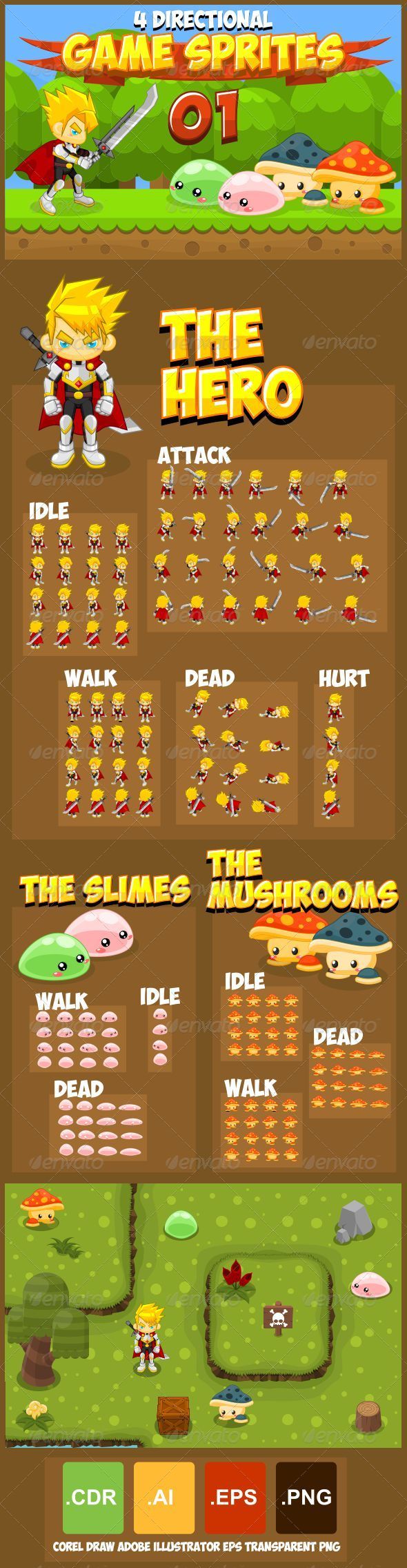GraphicRiver Game Sprites 1 7958075 GraphicRiver Game Sprites 1 7958075