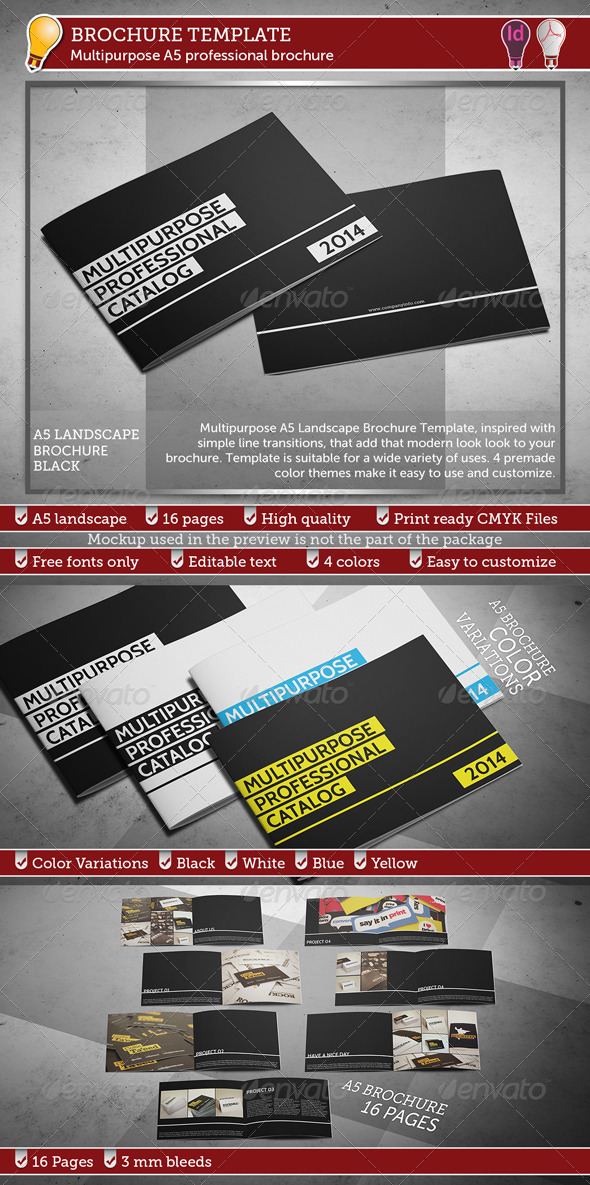 GraphicRiver Multipurpose A5 Professional Brochure Template 7962191 GraphicRiver Multipurpose A5 Professional Brochure Template 7962191