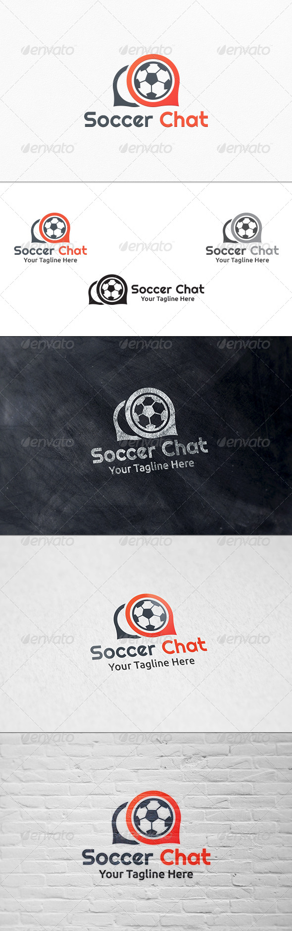 GraphicRiver Soccer Chat Logo Template 7964621 GraphicRiver Soccer Chat Logo Template 7964621
