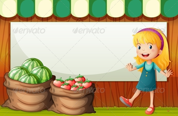 GraphicRiver Girl Selling Watermelon and Tomatoes Template 7969064 GraphicRiver Girl Selling Watermelon and Tomatoes Template 7969064