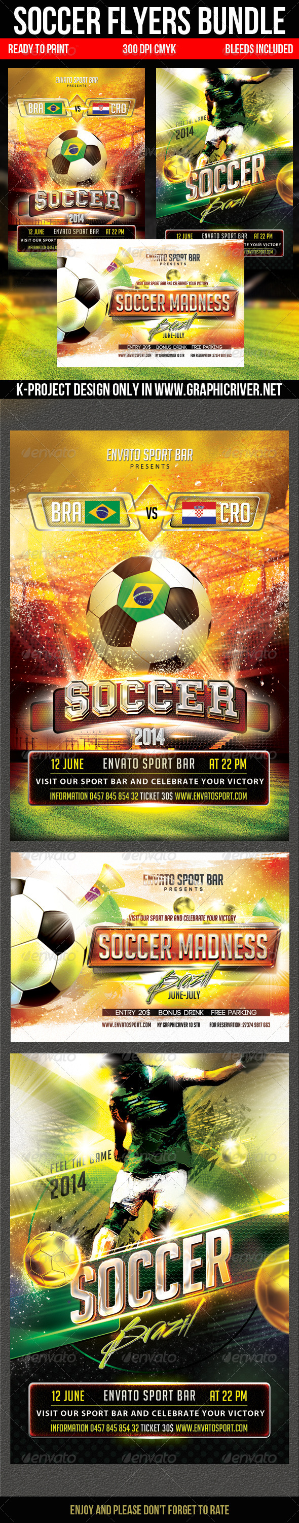 GraphicRiver Soccer Flyers Bundle 7951938 GraphicRiver Soccer Flyers Bundle 7951938