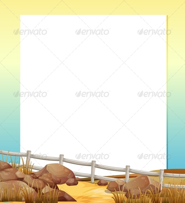 GraphicRiver Paper with Fence and Rocks 7974766 GraphicRiver Paper with Fence and Rocks 7974766