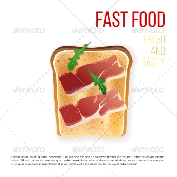 GraphicRiver Toast with Bacon 7978409 GraphicRiver Toast with Bacon 7978409