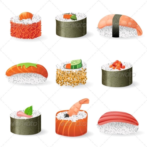 GraphicRiver Sushi Icons Set 7981810 GraphicRiver Sushi Icons Set 7981810