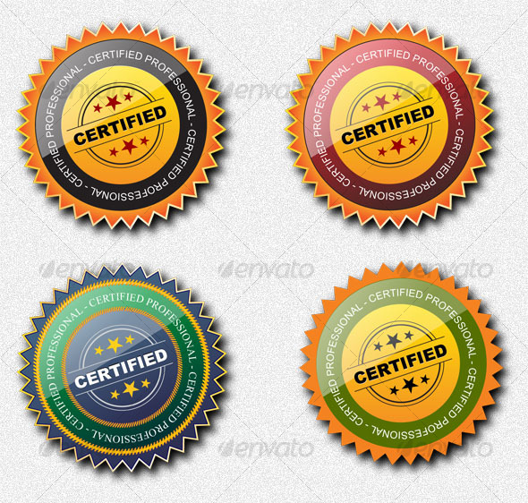 Certified Professional Seal - Decorative Symbols Decorative