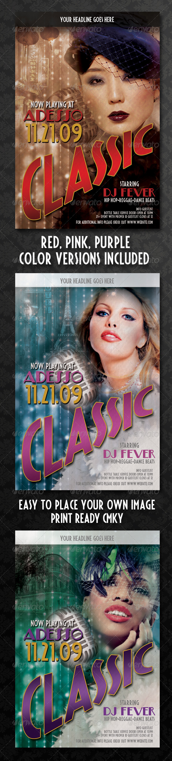 Classic Retro Flyer - Clubs & Parties Events