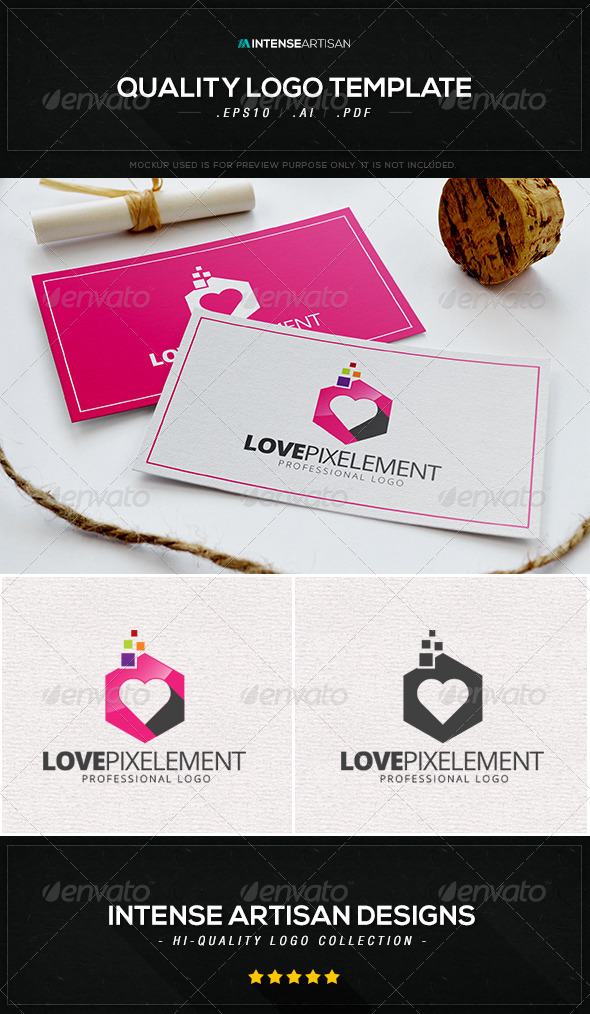 GraphicRiver Love Pixelement Logo Template 8469856 GraphicRiver Love Pixelement Logo Template 8469856