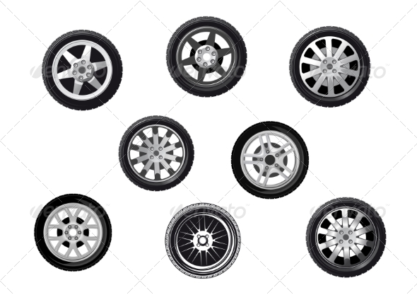 GraphicRiver Car Tier Set 8469963 GraphicRiver Car Tier Set 8469963