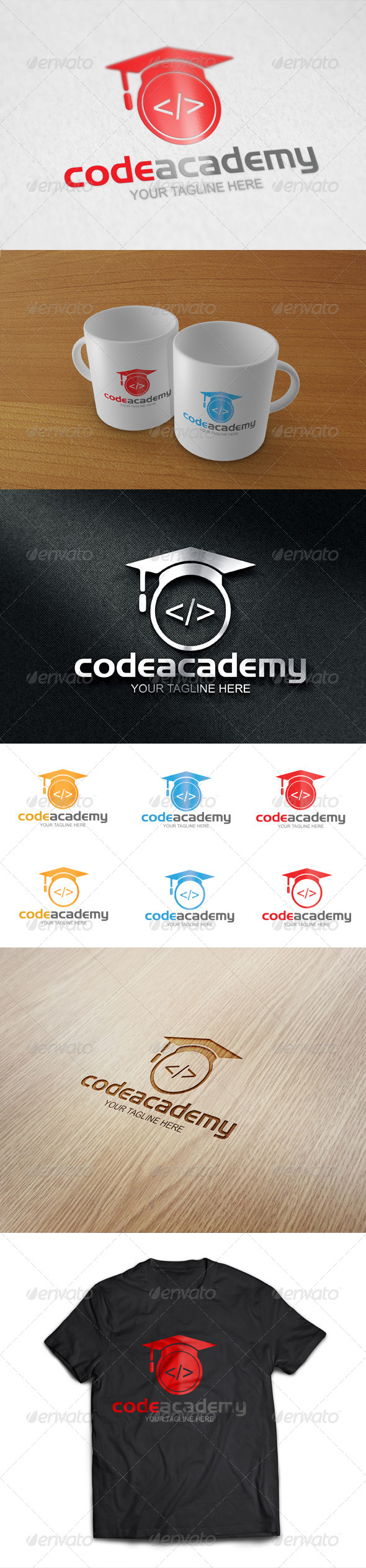 GraphicRiver Code Academy Logo Template 8470286 GraphicRiver Code Academy Logo Template 8470286
