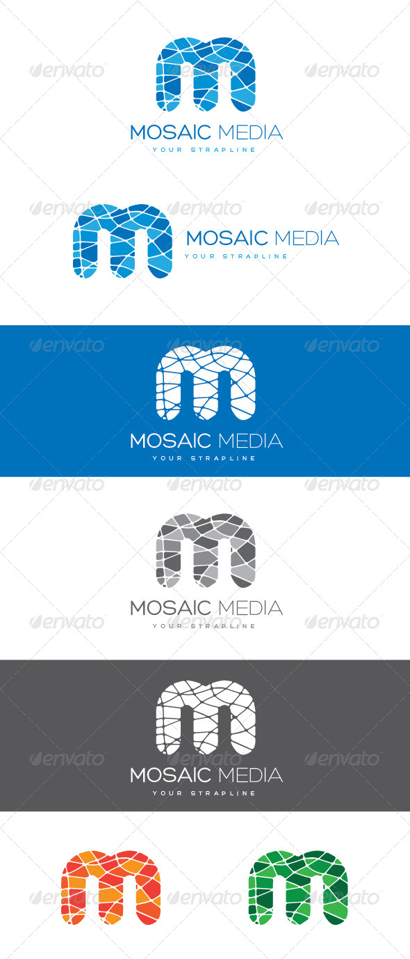 Mosaic Media Letter M Logo Mosaic Media Letter M Logo