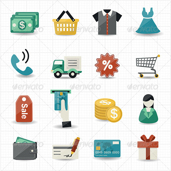 GraphicRiver Shopping Icons 8470403 GraphicRiver Shopping Icons 8470403