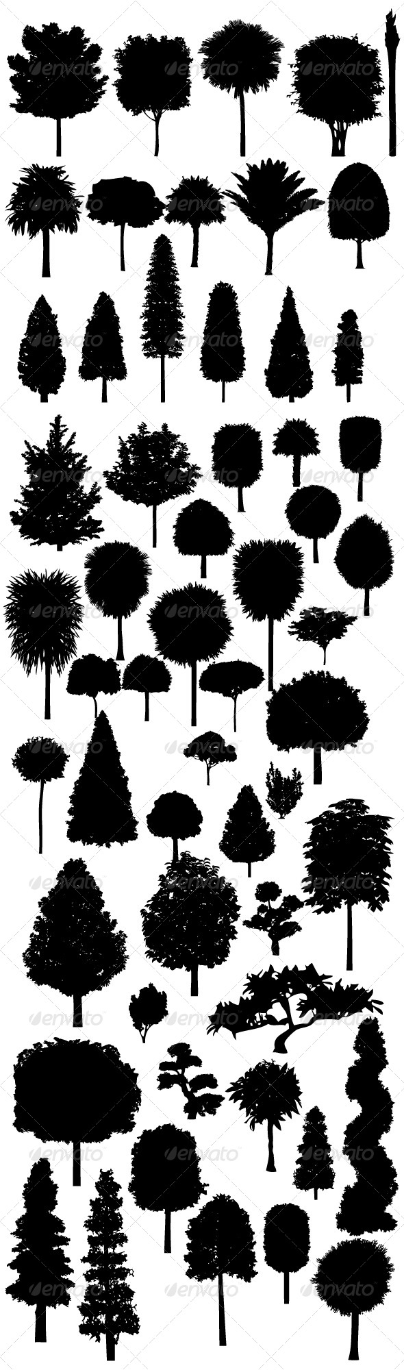 Tree Silhouettes Big Pack Tree Silhouettes Big Pack