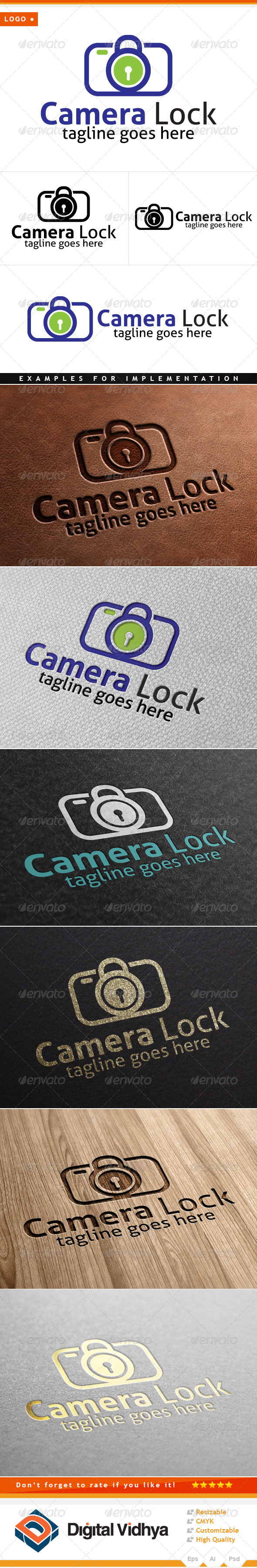 GraphicRiver Camera & Lock Logo 8471569 GraphicRiver Camera & Lock Logo 8471569