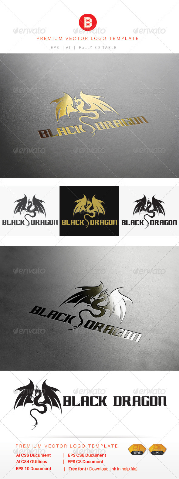 GraphicRiver Black Dragon 8471798 GraphicRiver Black Dragon 8471798