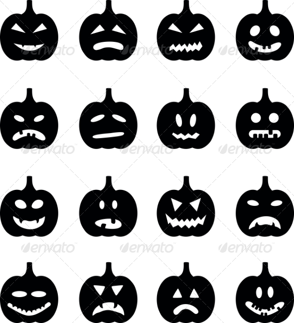 GraphicRiver Pumpkins Set for Halloween 8472910 GraphicRiver Pumpkins Set for Halloween 8472910