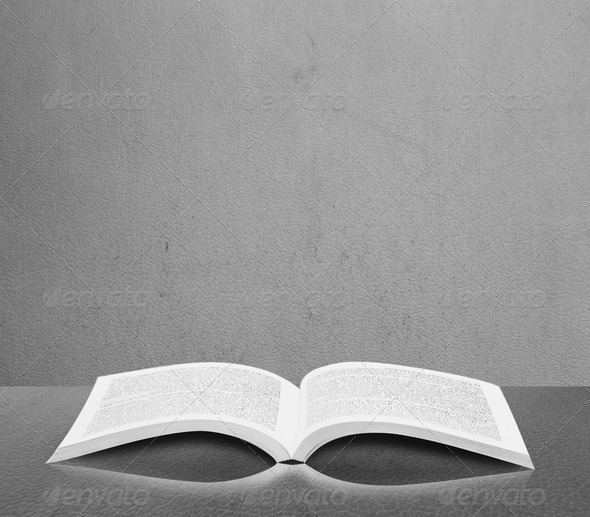 Open book isolated soft background