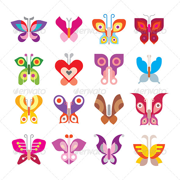 GraphicRiver Butterfly Icon Set 8474586 GraphicRiver Butterfly Icon Set 8474586