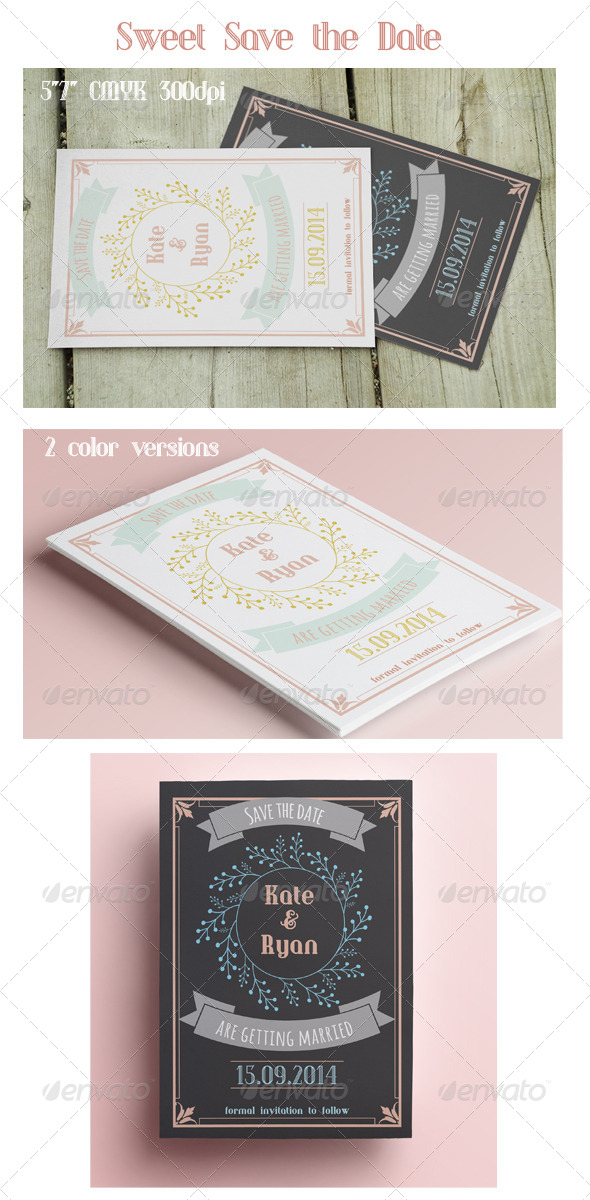 GraphicRiver Sweet Save the Date 8474414 GraphicRiver Sweet Save the Date 8474414