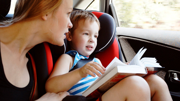 Mother Talking To Son While They In The Car Mother Talking To Son While They In The Car