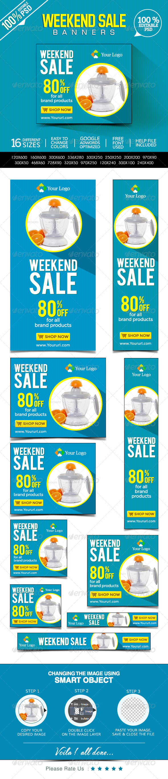 GraphicRiver Weekend Sale Banner 8487624 GraphicRiver Weekend Sale Banner 8487624