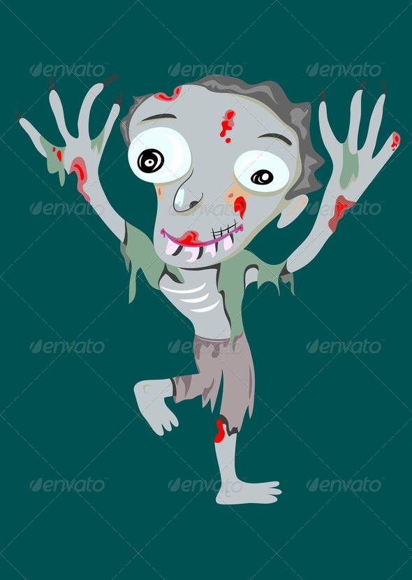 Zombie Man Cartoon Zombie Man Cartoon