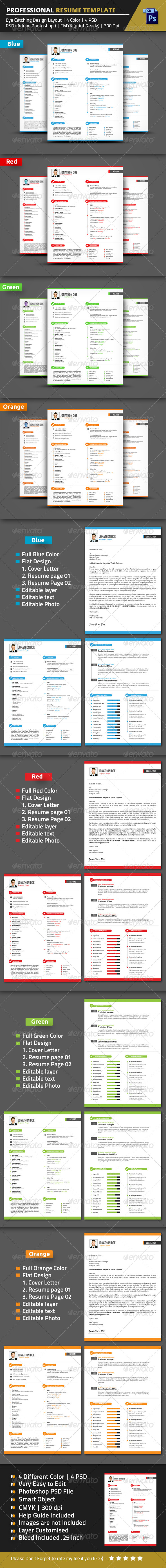 GraphicRiver Professional Resume Template 8475129 GraphicRiver Professional Resume Template 8475129