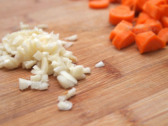 Garlic and carrot chopped (Misc) Photo Download