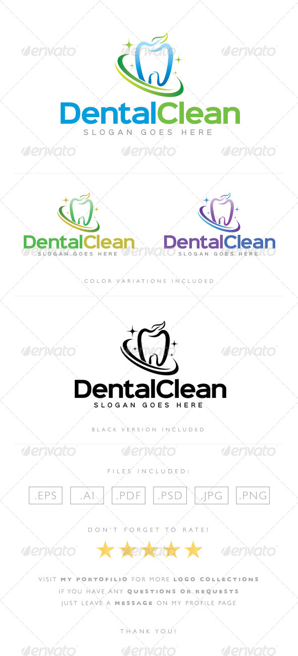 GraphicRiver Dental Clean Logo 8489369 GraphicRiver Dental Clean Logo 8489369